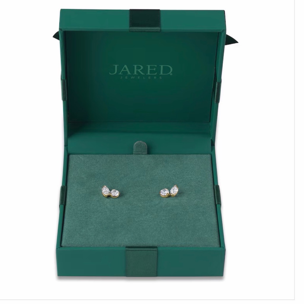 Marquise & Round-Cut Lab-Grown Diamond Two-Stone Earrings